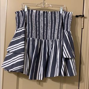 BP striped off the shoulder top